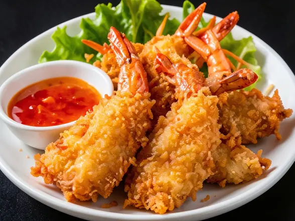 Coconut shrimp with sweet chili sauce