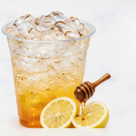 Honey lemon Italian soda