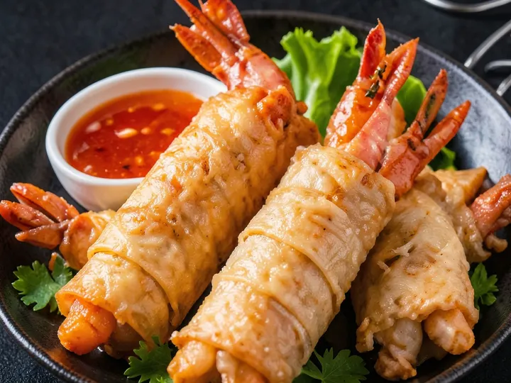 Crispy shrimp rolls